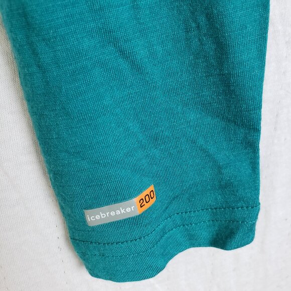 Icebreaker Bodyfit 200 Base Layer 1/4 Zip New Zealand Merino Wool Teal size S - Picture 11 of 11